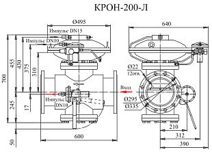 Регулятор давления газа комбинированный КРОН-200