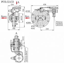 Регулятор давления газа прямоточный РГП-32