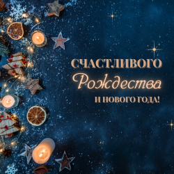 С наступающим Рождеством и Новым годом!