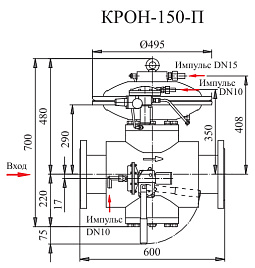 Регулятор давления газа комбинированный КРОН-150
